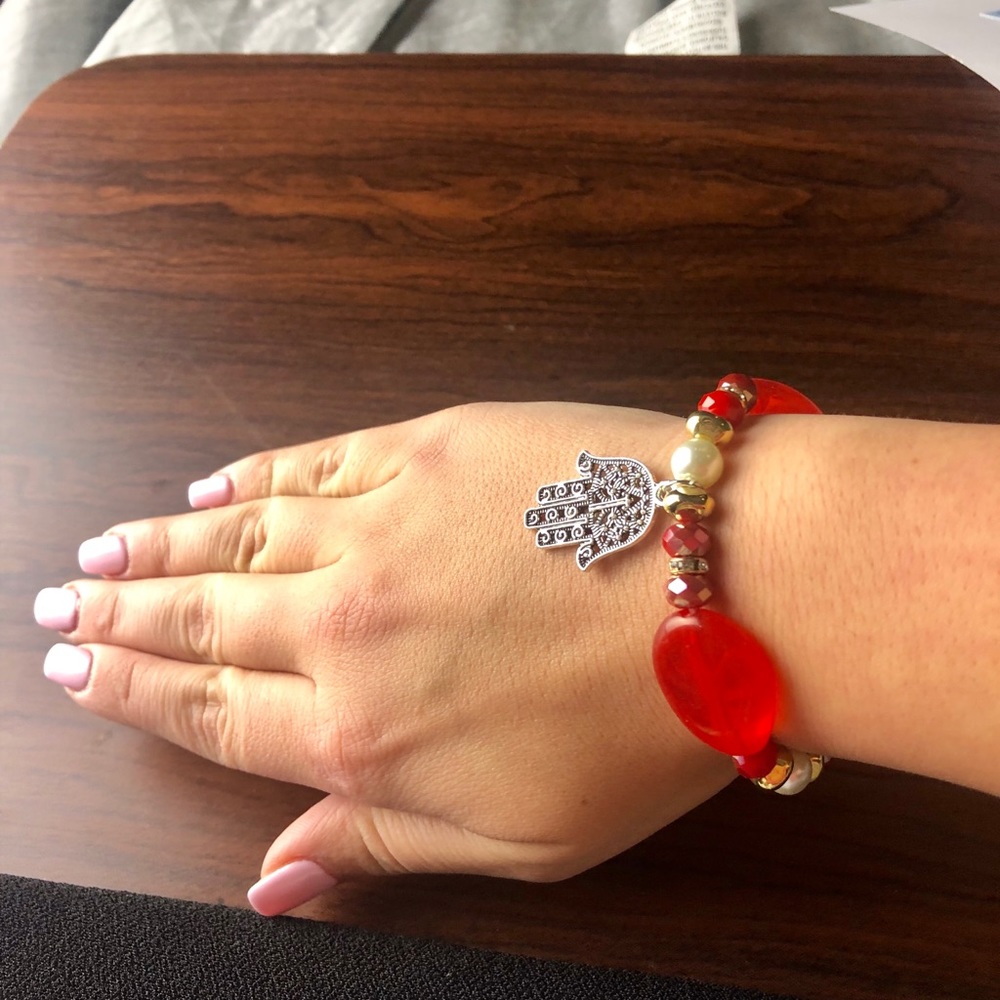 Hamsa evil eye bracelet